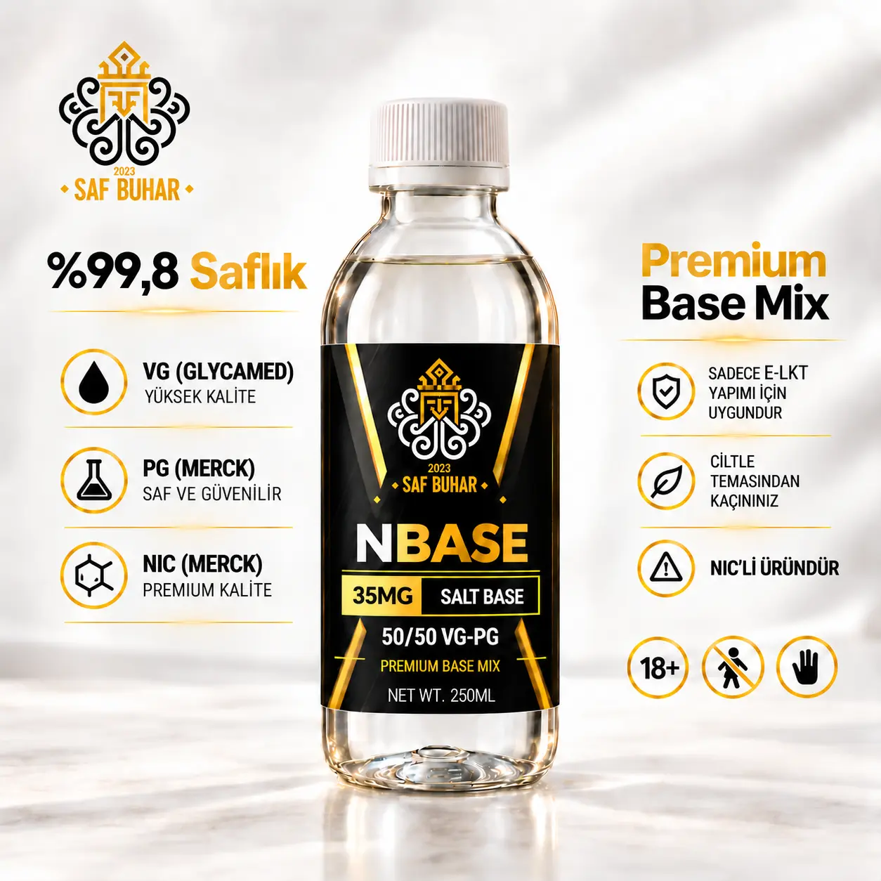 Img_4407 Saf buhar premium saltbase likit bazı 35mg | 50vg / 50pg - görsel 1