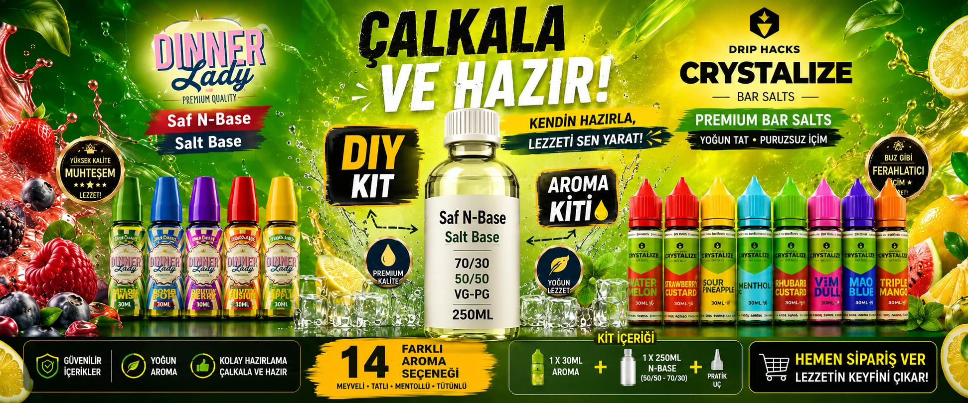 Dinner lady crystalize diy nbase kit - premium aroma kiti